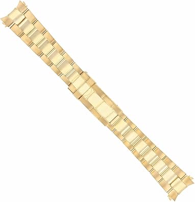 Ewatchparts 20mm WATCH 18K YELLOW GOLD OYSTER WATCH BAND COMPATIBLE WITH ROLEX SUBMARINER 16618, 16808, 16628