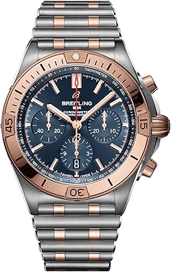 Watch Breitling Breitling Chronomat B01 Steel and 18k Red Gold Men's Watch UB0134101C1U1 green