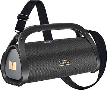 Monster Adventurer Max Portable Bluetooth Speaker, IPX7 Waterproof Wireless Speaker with Double Subwoofer Rich Bass, 100W Stereo Loud Sound with 24H Playtime for Outdoor, Beach, Gold