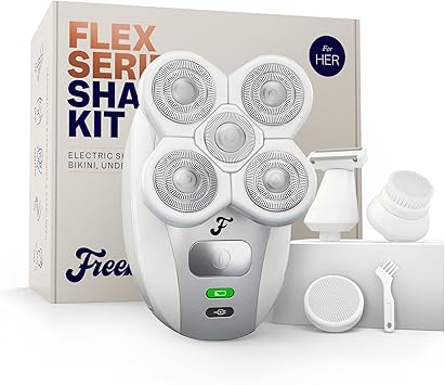 Freebird FlexSeries Electric Razor for Women - Silk Smooth Legs, Body Hair, & Pubic Shaver - for Private Area, Sensitive Skin, Bikini Trimmer