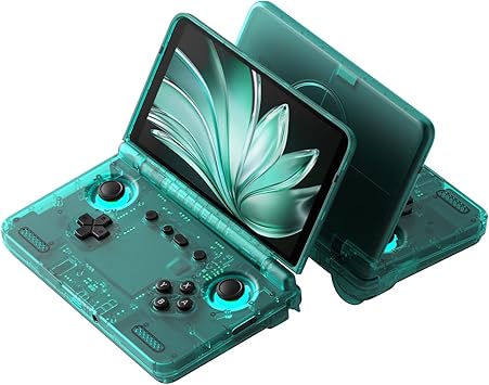 Retroid Pocket Flip 2 Retro Game Console, 5.5" AMOLED 1080P Display, Hall Effect Sticks, 5000mAh Battery, Portable Android Handheld (Ice Blue)