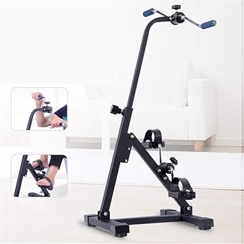Mini Exercise Bike Portable Pedal Exerciser-Arm Leg Exercise Peddler Machine-Fitness Equipment for Seniors and Elderly-Folding Exercise Bike Medical Peddler for Leg Arm and Knee Recovery