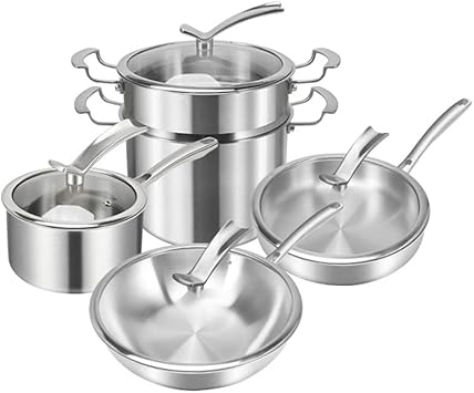 316 Stainless Steel Pot Set Full Of Household Kitchen Non-stick 4-piece Combination Utensils