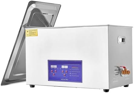 15L Ultrasonic Jewelry Cleaner with Digital Timer - Powerful Stainless Steel Solution for Watches, Accessories & Bathroom Tools - Deep Clean 6.5/10/15L Capacity