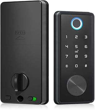Smart Lock Electronic Deadbolt Door APP Key Digital for Home Office Apartment Hotel School(D)